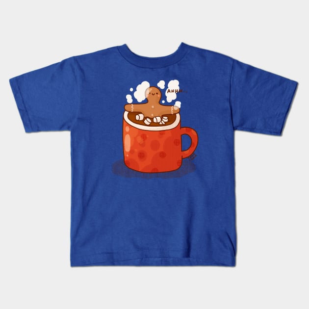 Gingerbread Cookie Cocoa Bath Kids T-Shirt by Tania Tania